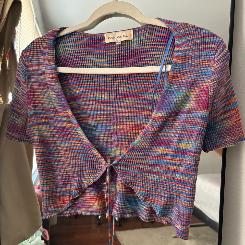 Fun Colorful Tie Top